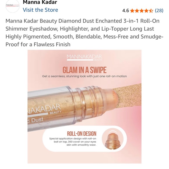 NWT/NIB/Sealed Manna Kadar Roll-on Diamond Dust 2.5g New still sealed - Picture 10 of 11